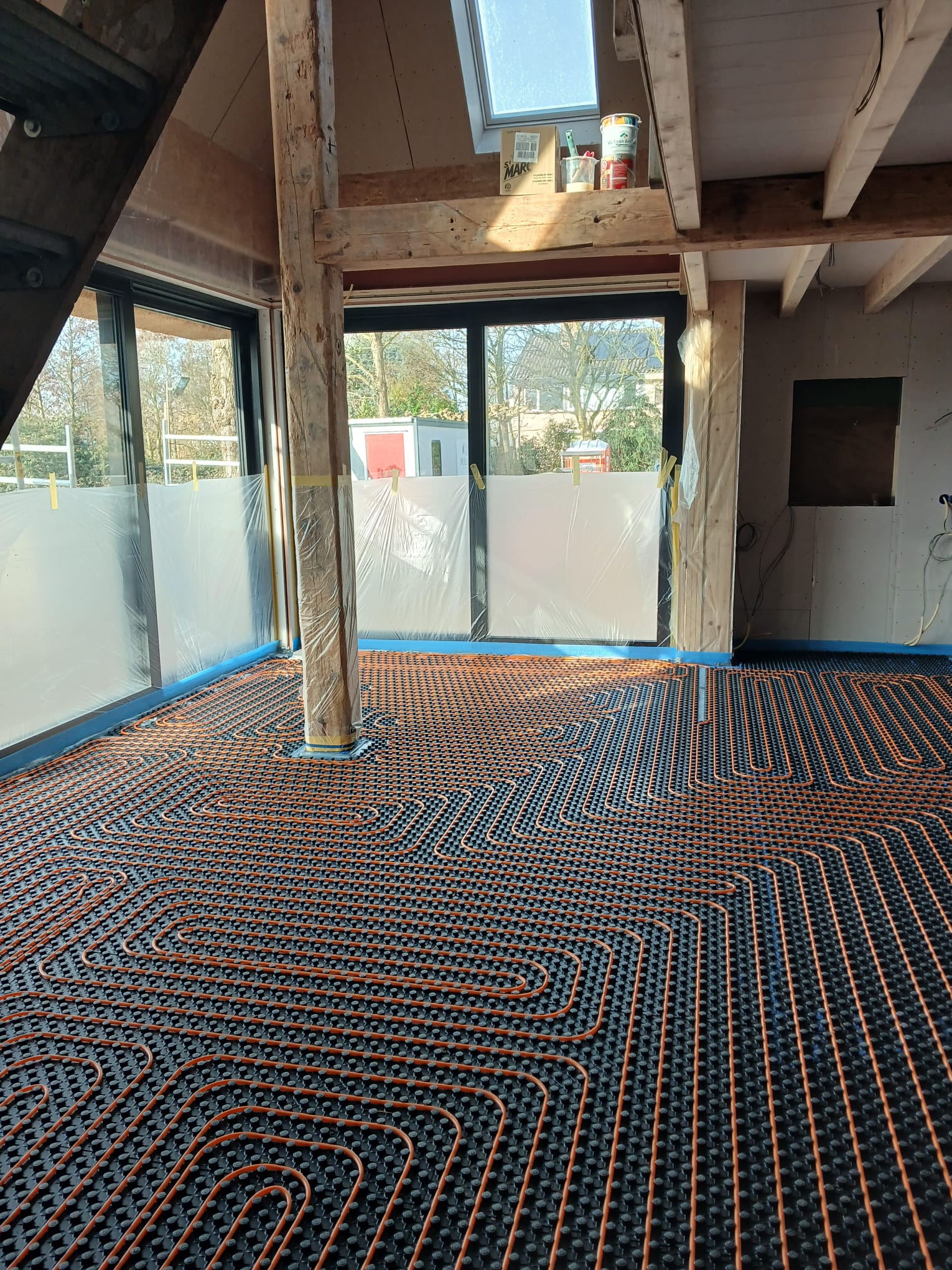 Detail vloerverwarming